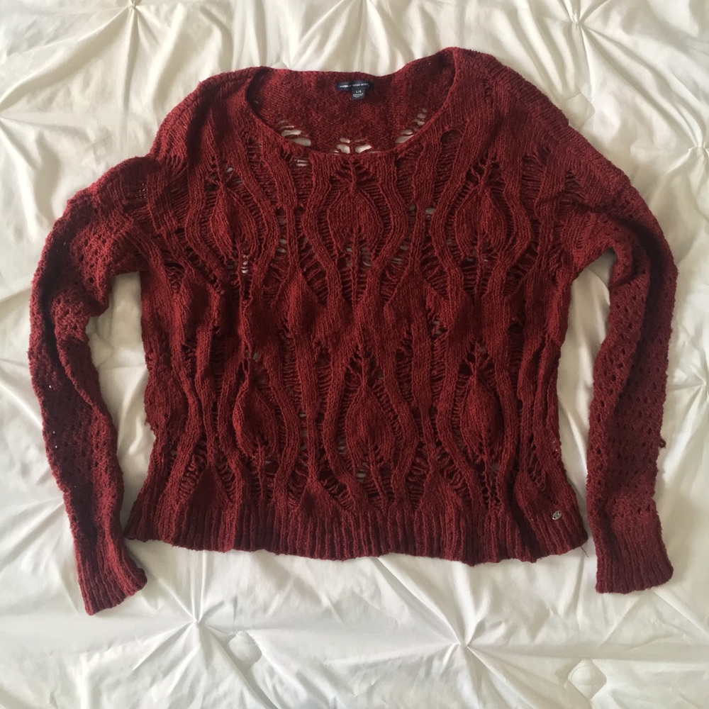 Crotchet See-Through Sweater