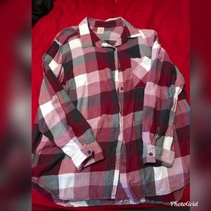 Faded Glory long sleeve plaid shirt