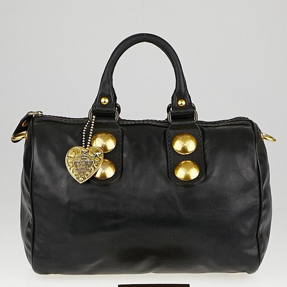 Gucci Handbags - Gucci Black Leather Babouska Boston Bag
