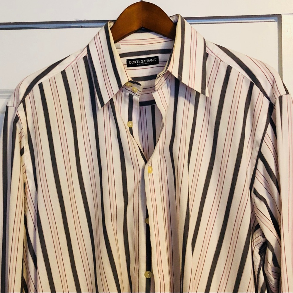 Dolce Gabbana dress shirt 17 neck French cuff.