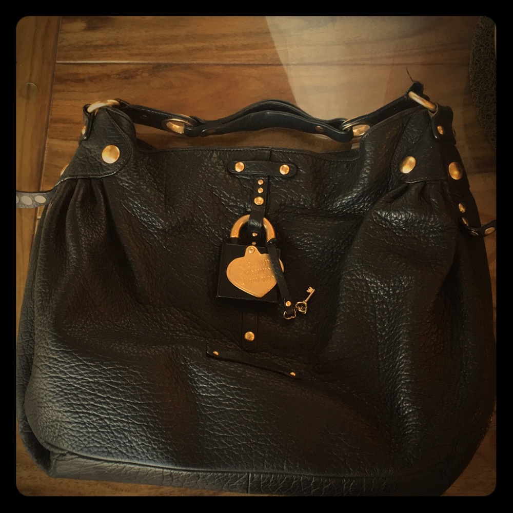 Black Leather Juicy Couture Bag