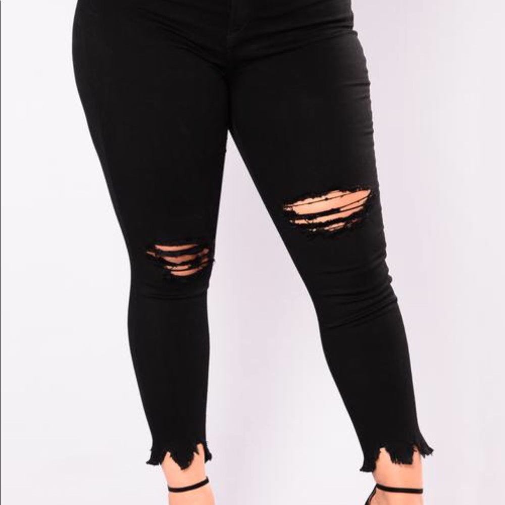 Frayed Black Skinny Jeans