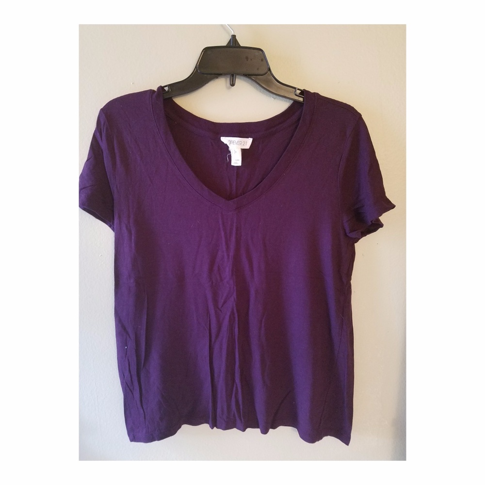 Maroon V-neck