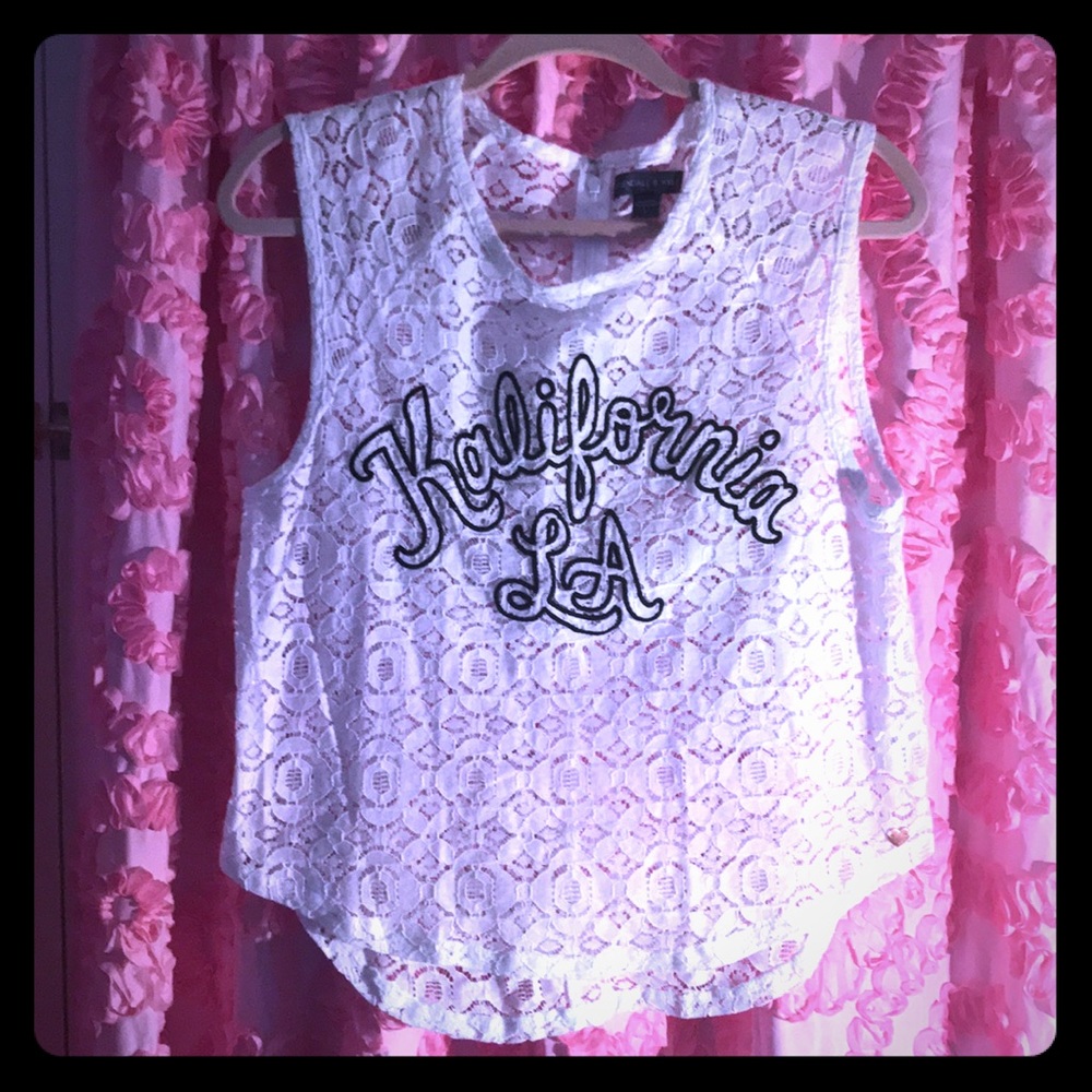 Kendall & Kylie Kalifornia lace tank