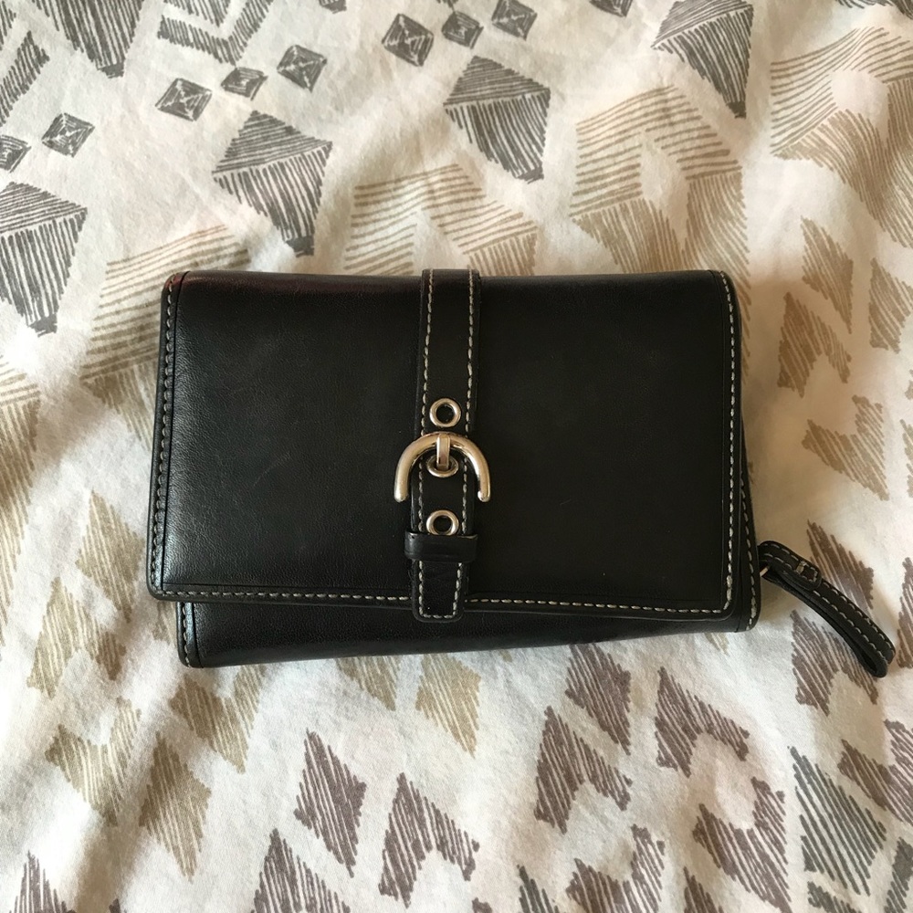 Leather coach wallet