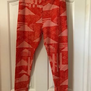 Lularoe Orange Tall and Curvy Leggings