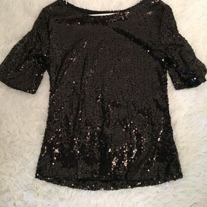 Black sequin shirt - perfect for the holidays