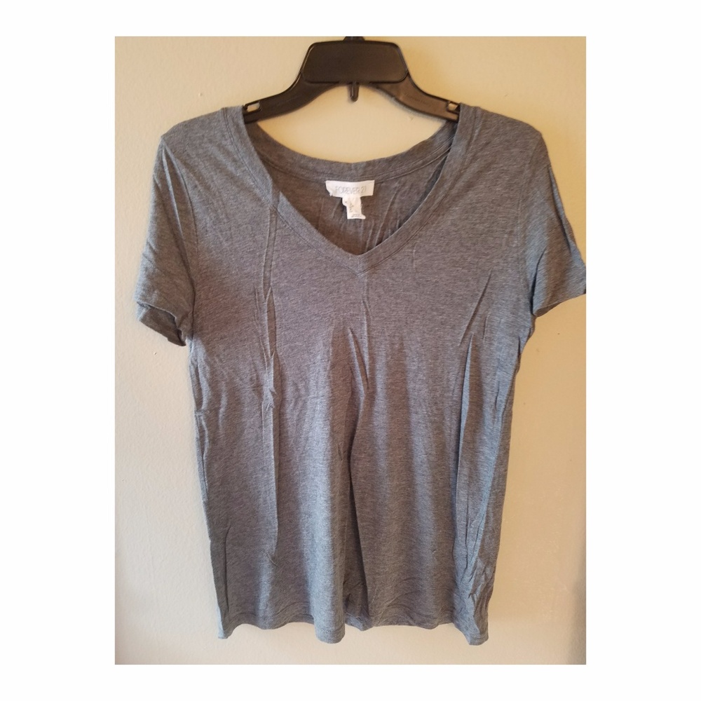 Grey V-neck Tee