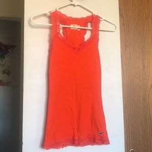 Hollister Orange razor back tank top