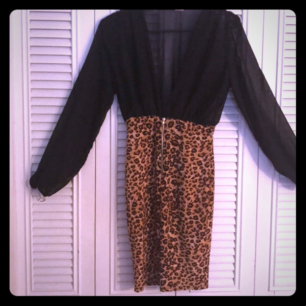 Plunge Neck Dress