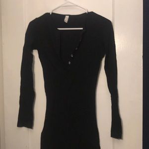 American apparel black mini t shirt dress