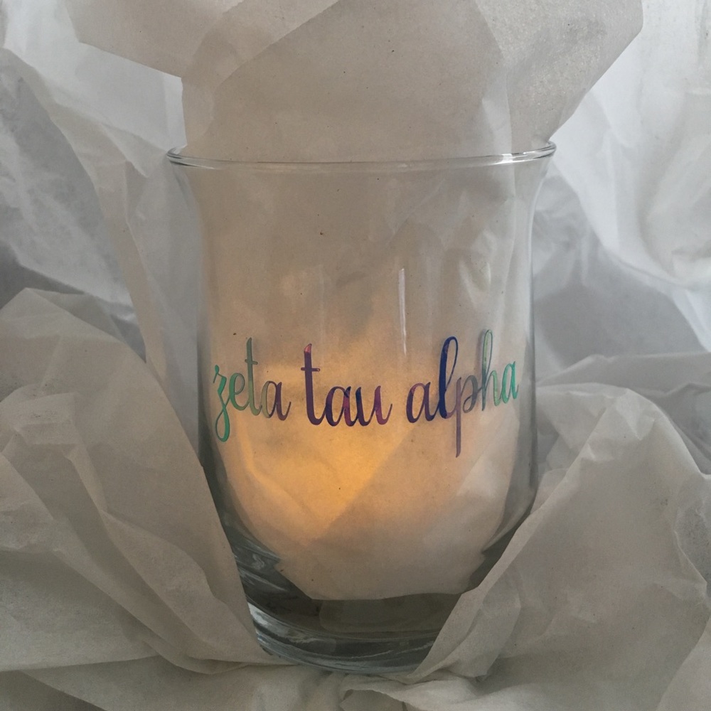 Zeta Tau Alpha ZTA Sorority Holographic Candle