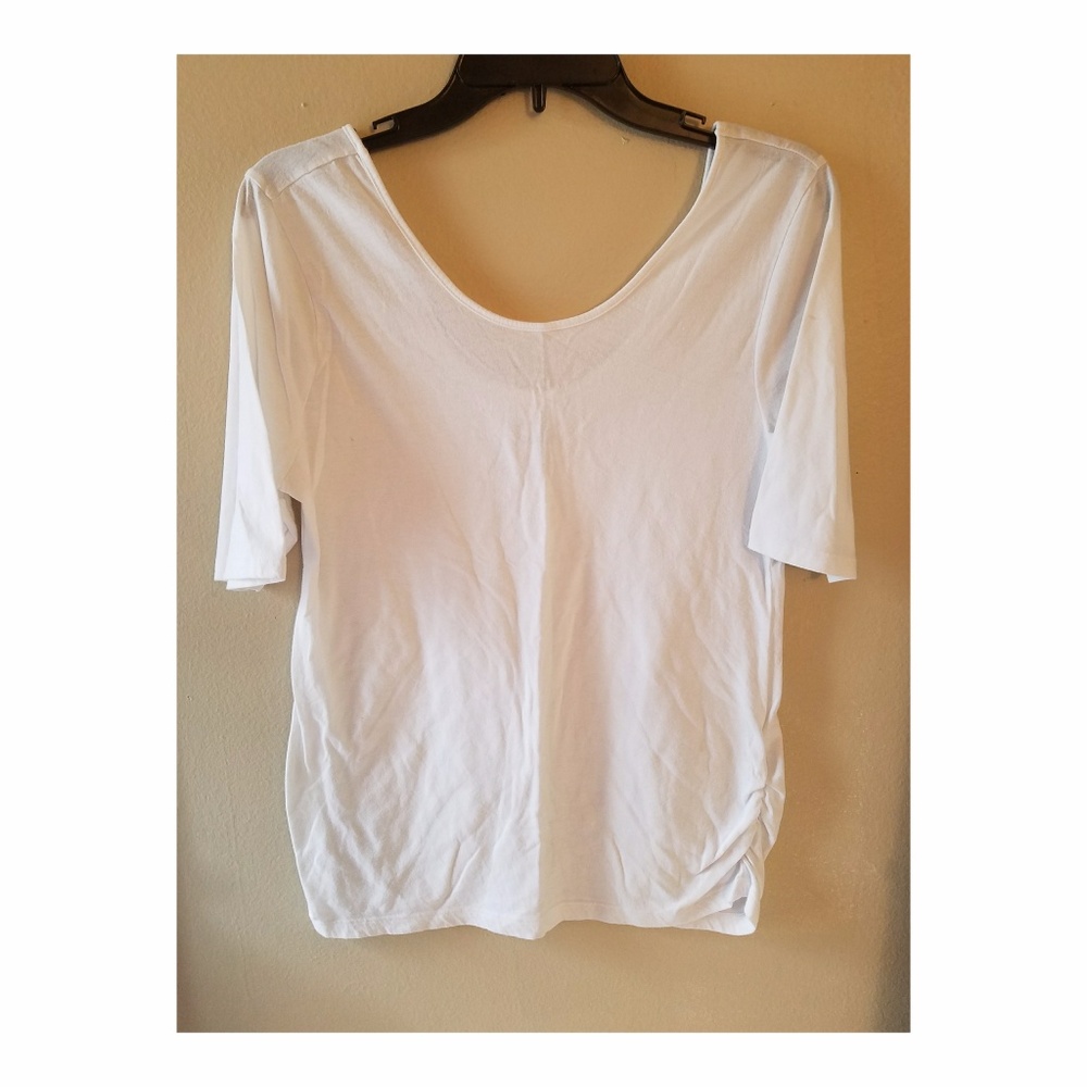 White Scoop Neck Tee