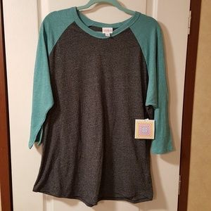 NWT Lularoe Randy, Teal/Gray, 3XL