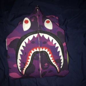 Bape Hoodie Purple Camo