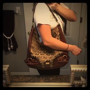Large Brown Monogrammed Michael Kors Purse!!