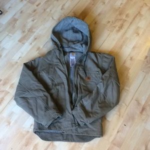 Carhartt sherpa lined coat in sandstone