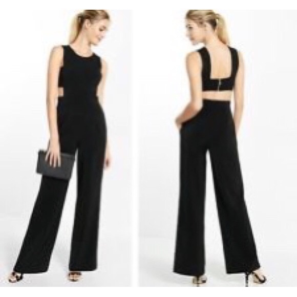 black cut out jumpsuits