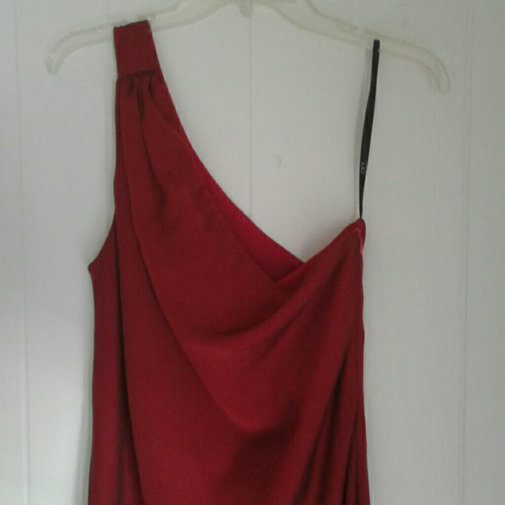 Rockin' Red one shoulder Holiday dress.