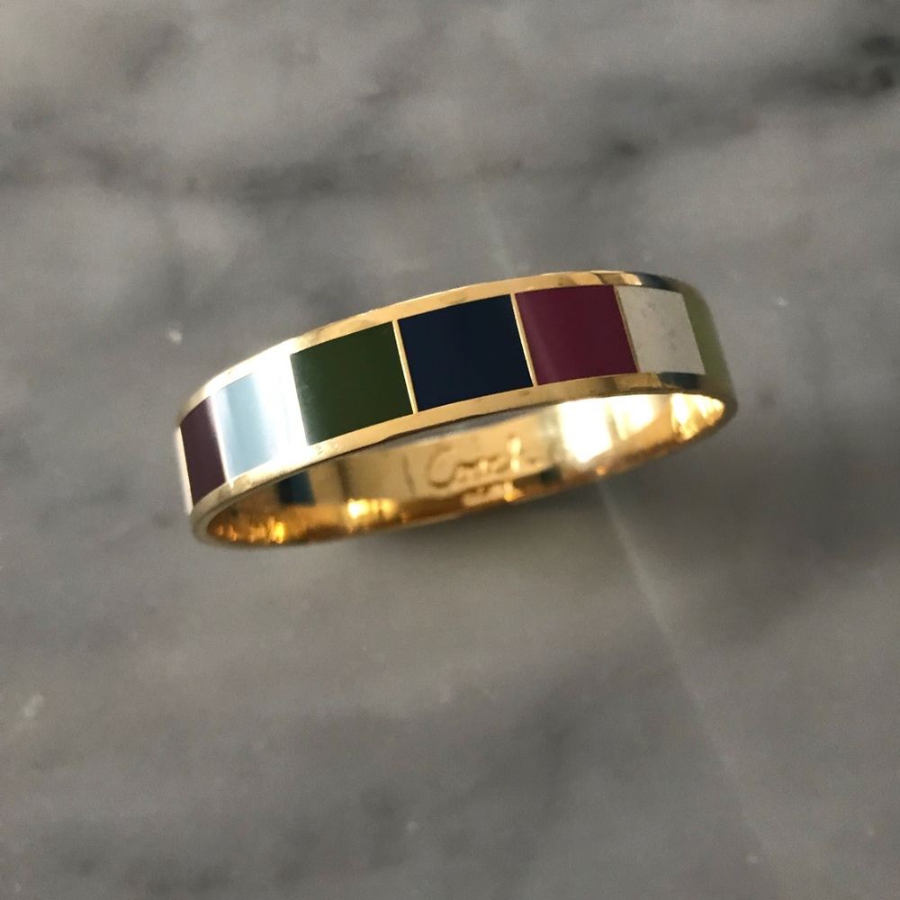 Coach multicolor enamel bracelet