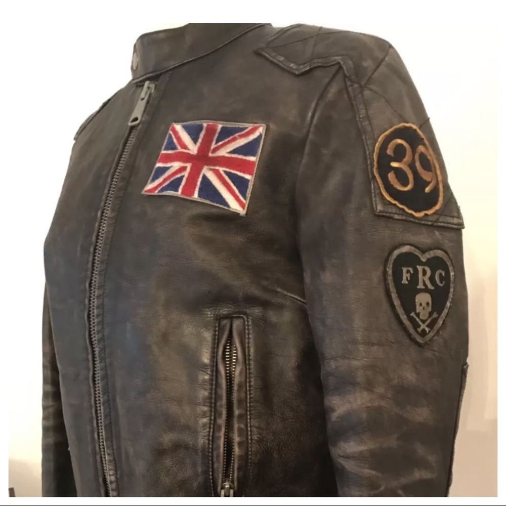 Rugby Ralph Lauren Aviator Leather Jacket - size M