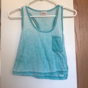 Light blue crop top