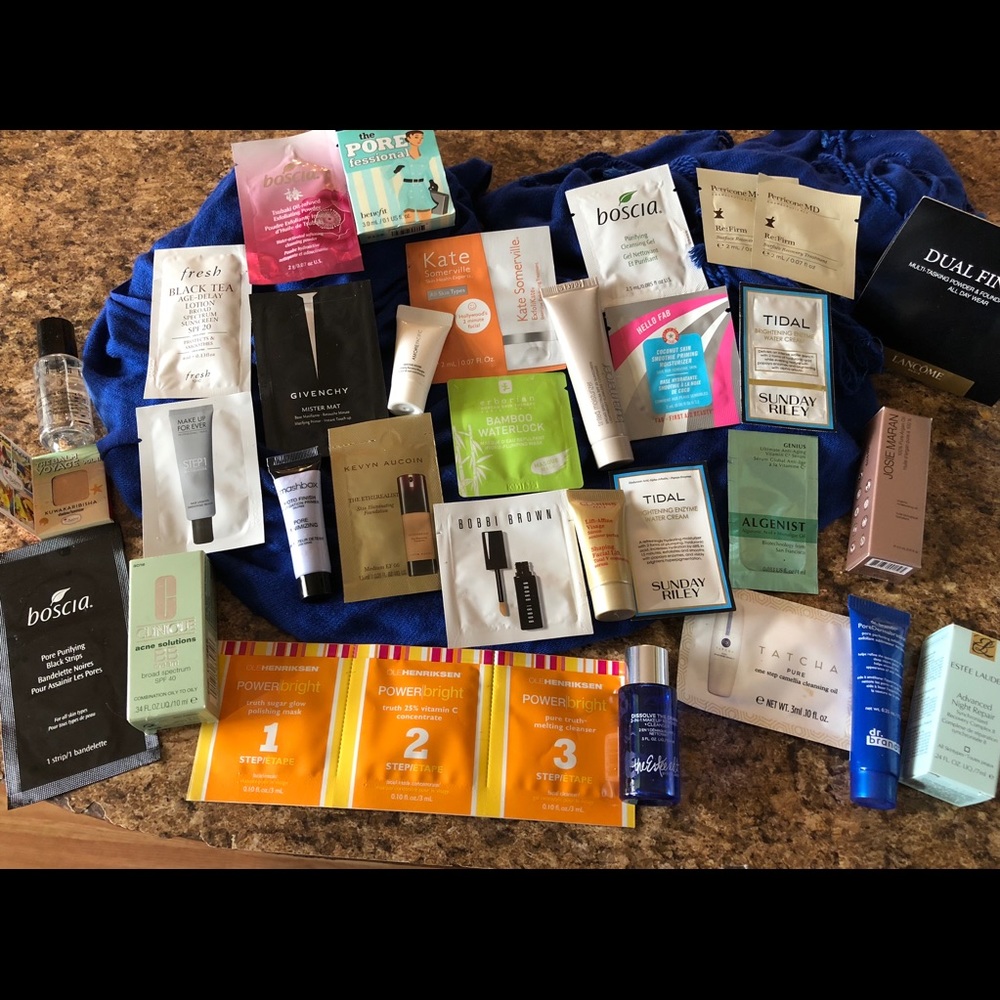 Luxury brand cosmetic samples