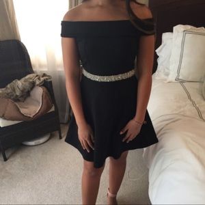 BRAND NEW Lulus Off the Shoulder Skater Dress