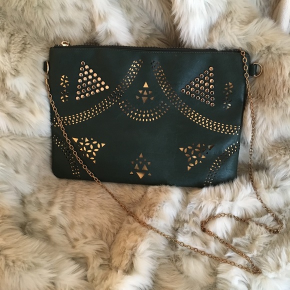 ✨Festival Season✨ MMS Green & Gold Bag - Picture 6 of 8