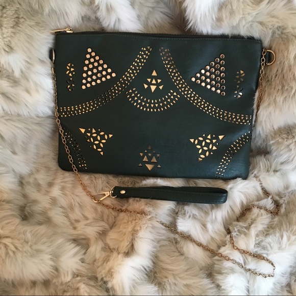 ✨Festival Season✨ MMS Green & Gold Bag - Picture 5 of 8