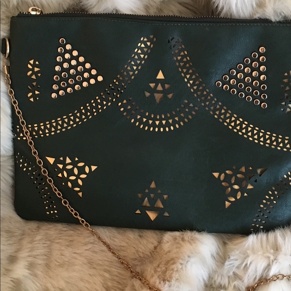 ✨Festival Season✨ MMS Green & Gold Bag - Picture 4 of 8