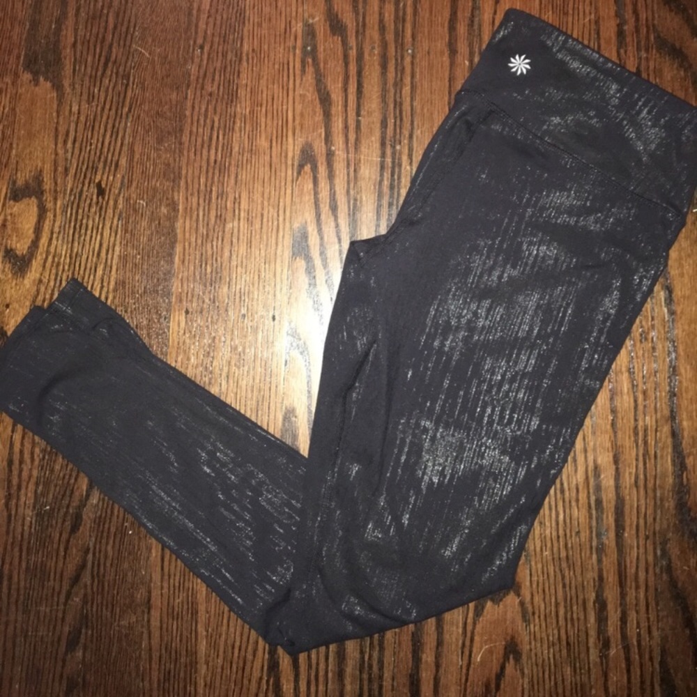 Athleta metallic chataranga leggings