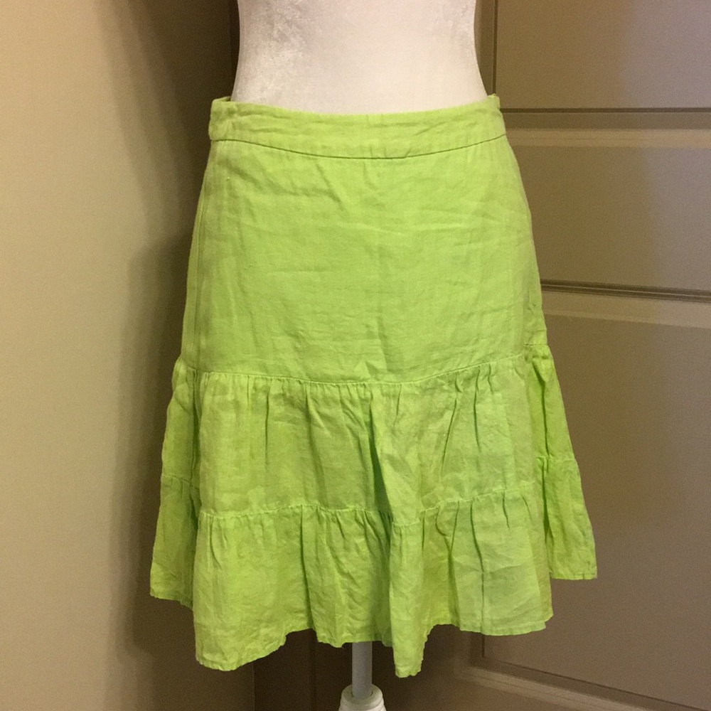 Cute Linen Tiered Skirt