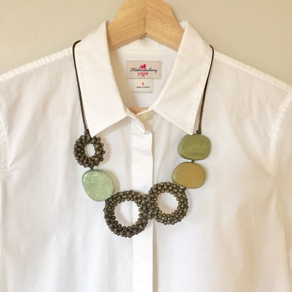 Abstract Beaded Statement Necklace - image 1