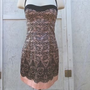 Women’s bebe Tube/Halter Top. Pink and black .