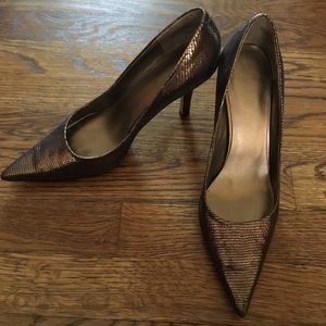 Metallic Bronze Pumps