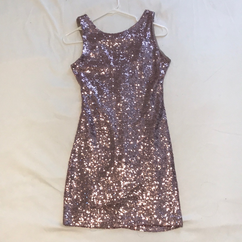 Blush Sequin New Years Dress