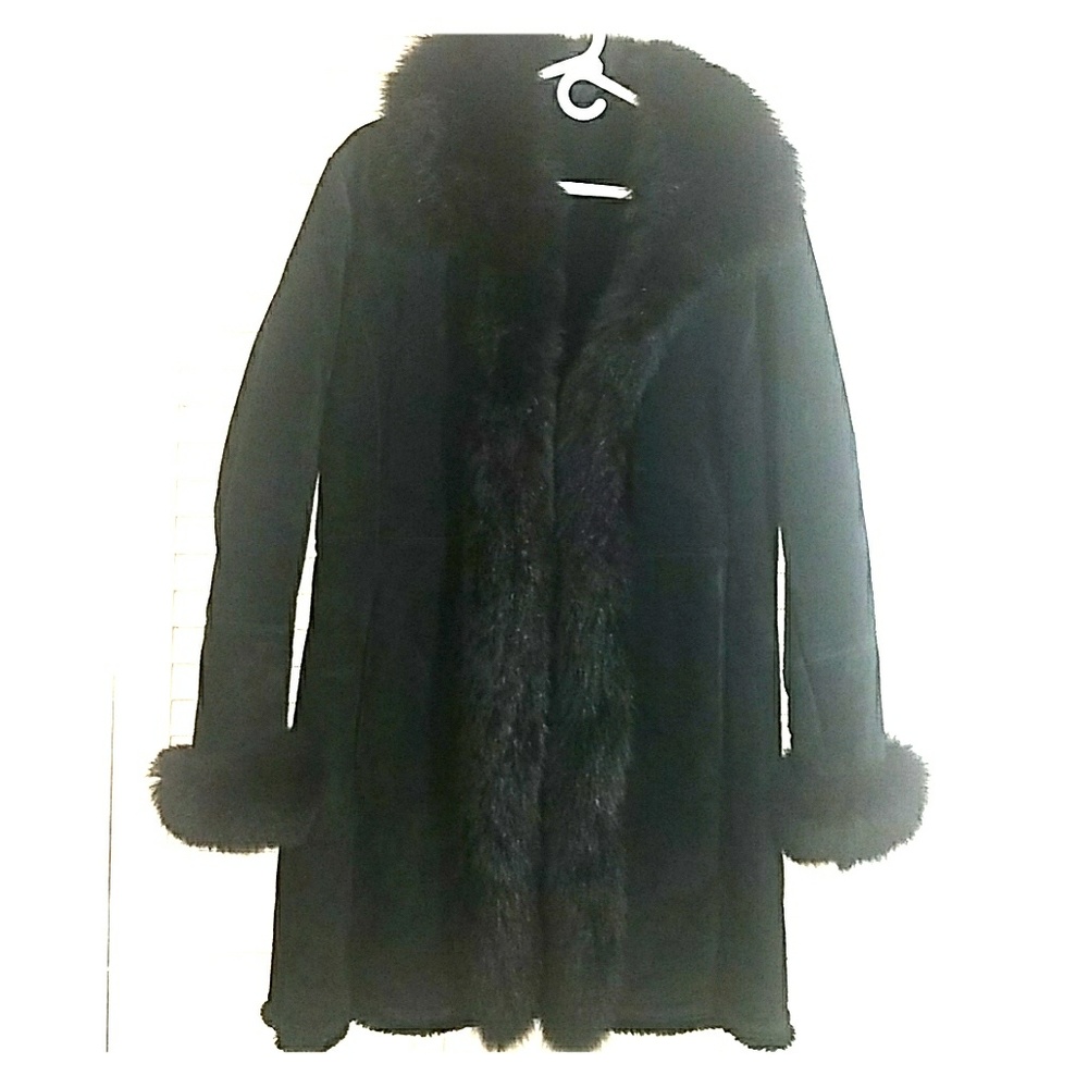 Marvin Richards women's long fox fur coat