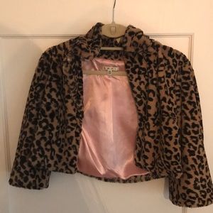 Leopard print crop jacket