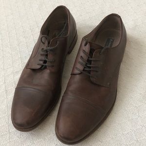 Aston Grey Brown Leather Dress Shoes