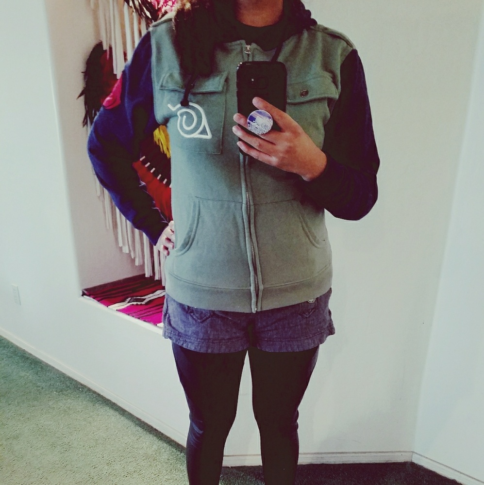 Naruto leaf shinobi jacket hoodie