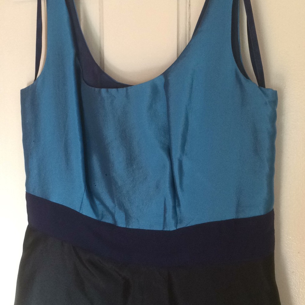 NWOT Boden blue silk blend cocktail dress