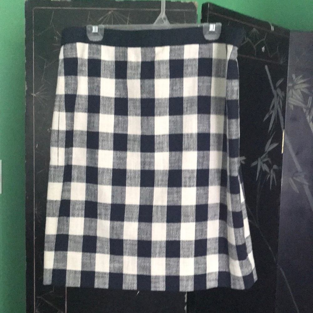 J Crew buffalo check plaid pencil skirt