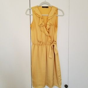 Yellow Satin Dress