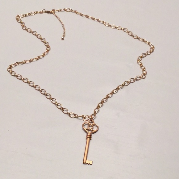 Unlock your Destiny Rose Gold Vintage Key Necklace - Picture 4 of 5