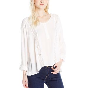 Volcom Eyelet White Boho Top