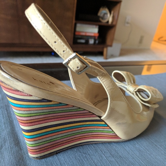 Kate Spade Rainbow Wedge Heels - Picture 2 of 4