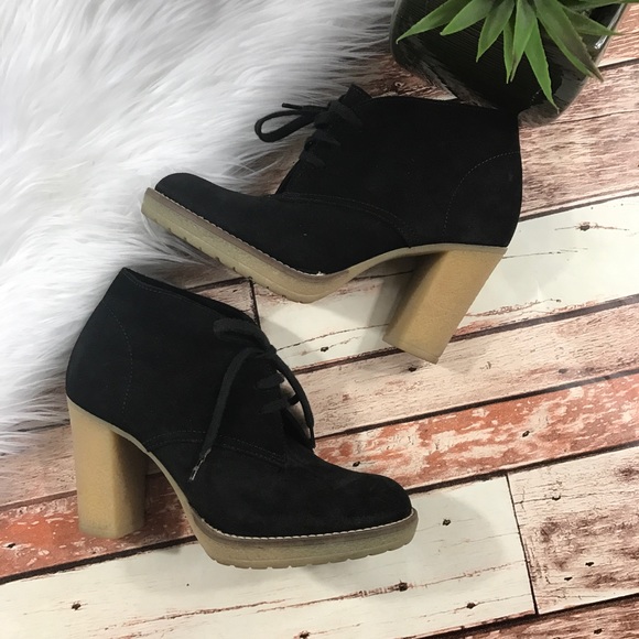 J. Crew Shoes - J. Crew black leather suede heeled booties