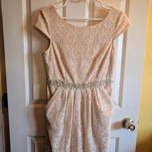 Cream Lace Dress Size 8