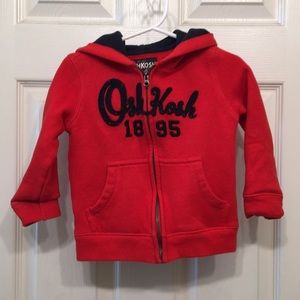 EUC Oshkosh Red Zipper Kids sweater 24 months
